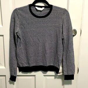 Everlane navy striped Linen Sweater size S
